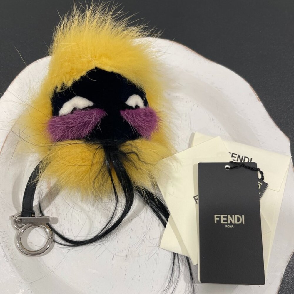 Fendi Fox Fur Yelly Bug Bag Charm/Key Chain (JB1308)